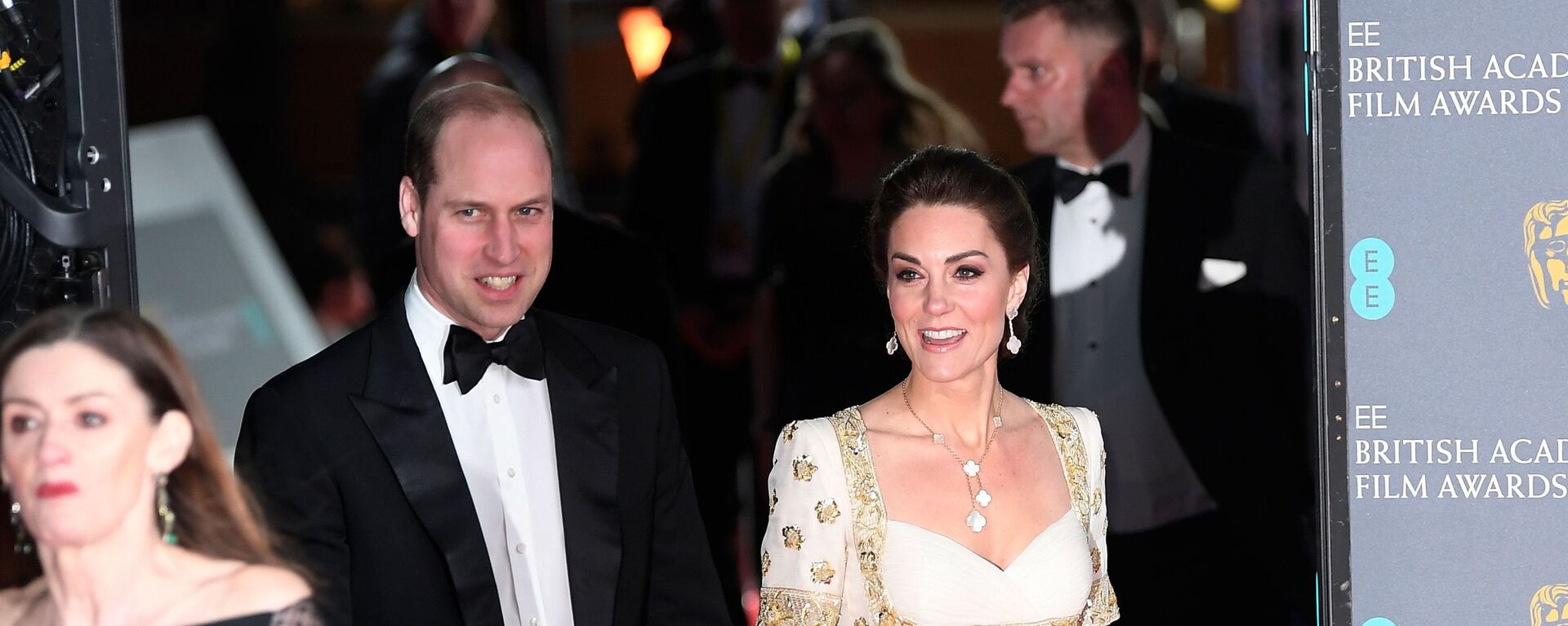 الأمير البريطاني وليام وزوجته كيت ميدلتون في حفل جوائز بافتا البريطانية، قاعة رويال ألبرت، العاصمة لندن، 2 فبراير/ شباط 2020 - سبوتنيك عربي, 1920, 18.03.2021