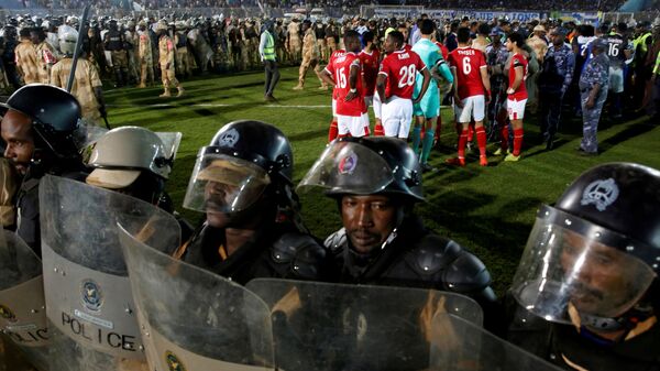 أحداث الشغب في مباراة الأهلي والهلال السوداني في دوري أبطال أفريقيا - سبوتنيك عربي