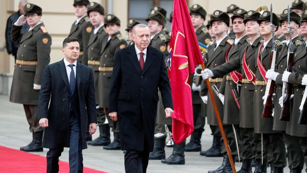 الرئيس رجب طيب أردوغان يصل كييف، أوكرانيا 2 فبراير 2020 - سبوتنيك عربي