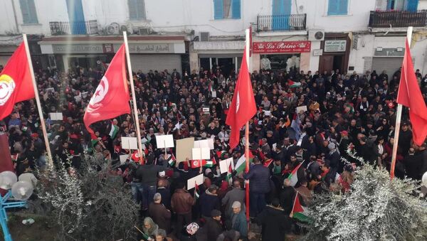 مسيرة شعبية في تونس تنديدا بصفقة القرن - سبوتنيك عربي