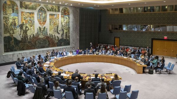 يعقد مجلس الأمن التابع للأمم المتحدة اجتماعًا حول الشرق الأوسط بما في ذلك القضية الفلسطينية وصفقة القرن - سبوتنيك عربي