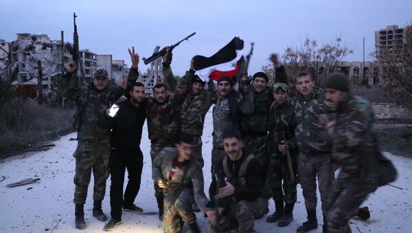 الجيش السوري في جمعية الزهراء غرب حلب  - سبوتنيك عربي