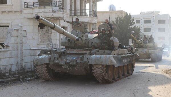 الجيش السوري في ضواحي حلب  الشمالية الغربية بعد قضائه على تنظيم جبهة النصرة - سبوتنيك عربي