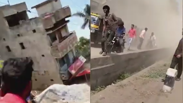 انهيار مبنى على المشاة في الهند - سبوتنيك عربي