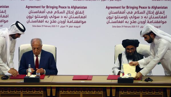 أمريكا وحركة طالبان يوقعان اتفاق السلام في الدوحة - سبوتنيك عربي
