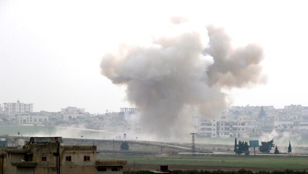 القصف التركي في مدينة إدلب شمال سوريا - سبوتنيك عربي