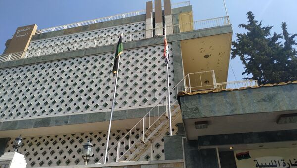  افتتاح السفارة الليبية في دمشق، سوريا - سبوتنيك عربي