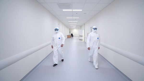 انتشار فيروس كورونا في روسيا - المجمع الطبي في كوموناركا، ضواحي موسكو، روسيا ٢ مارس ٢٠٢٠ - سبوتنيك عربي