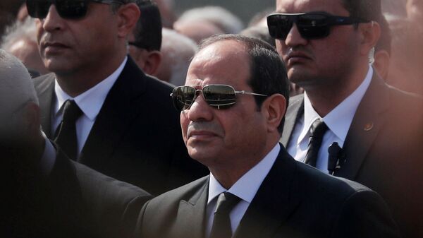 السيسي في جنازة الرئيس الراحل حسني مبارك - سبوتنيك عربي