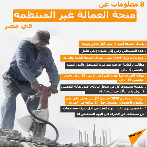 8 معلومات عن منحة العمالة غير المنتظمة في مصر - سبوتنيك عربي
