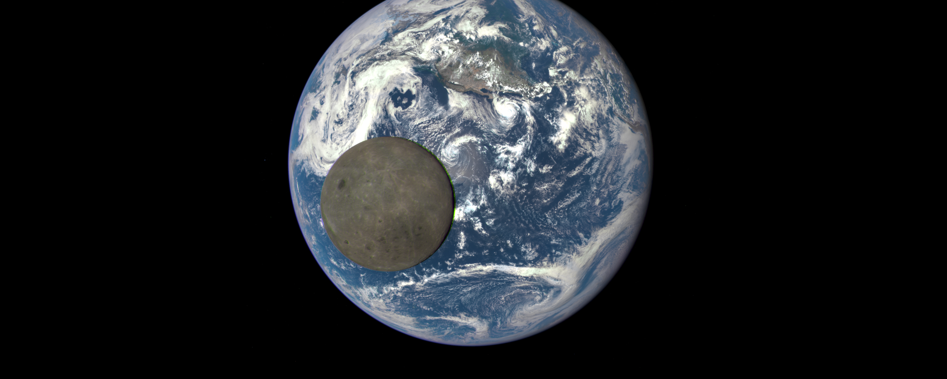صورة فريدة للقمر على خلفية كوكب الأرض، مصنوعة باستخدام الجهاز الفضائي مرصد مناخ الفضاء العميق (DSCOVR). - سبوتنيك عربي, 1920, 20.06.2023
