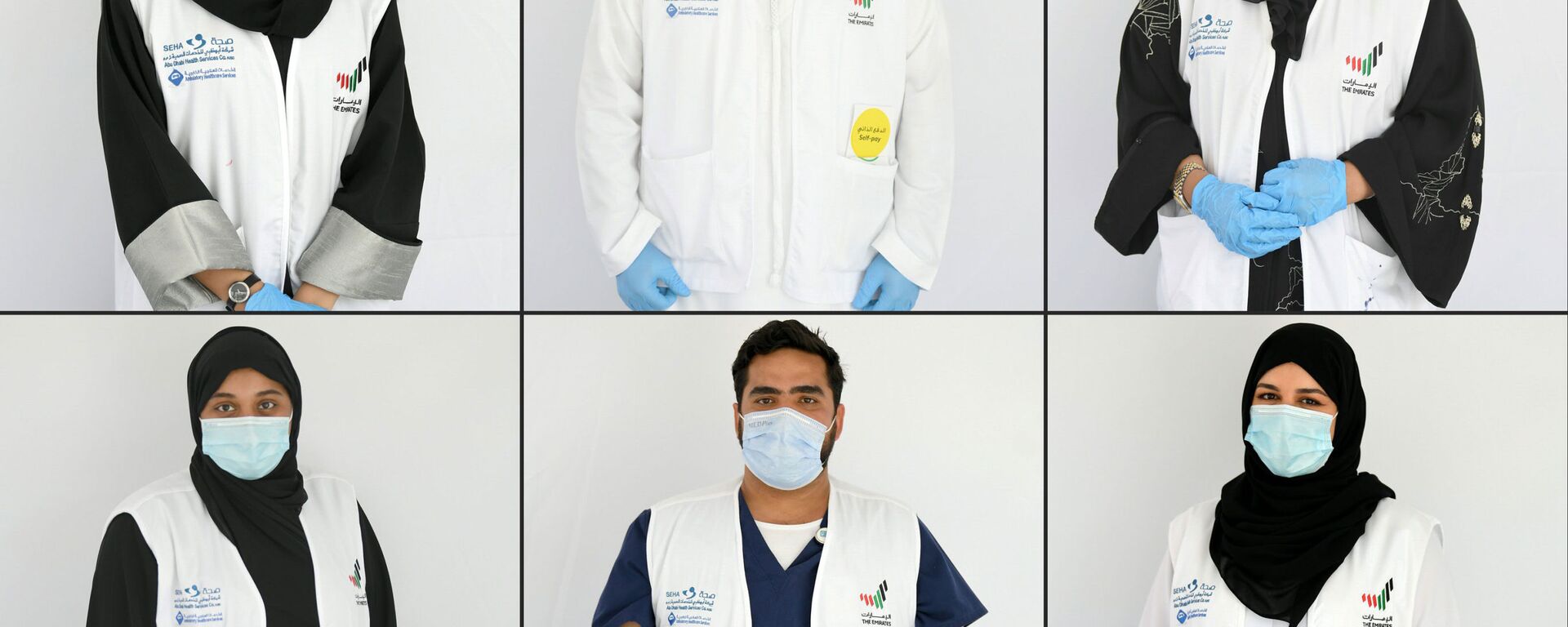 متطوعون لمساعدة الأطباء في مواجهة أزمة كورونا في الإمارات العربية المتحدة، 9 أبريل 2020 - سبوتنيك عربي, 1920, 15.07.2020