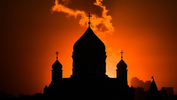 مشهد يطل على كنيسة المسيح المخلص في موسكو - سبوتنيك عربي