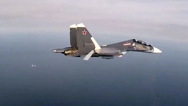 السلاح الجوي الروسي، الجيش الروسي، الطياران الروسي - مناورات سو-30 إس إم بحر البلطيق، روسيا 28 أبريل 2020 - سبوتنيك عربي