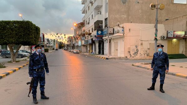 الشرطة الليبية في مصراتة، ليبيا 1 أبريل  2020‎ - سبوتنيك عربي