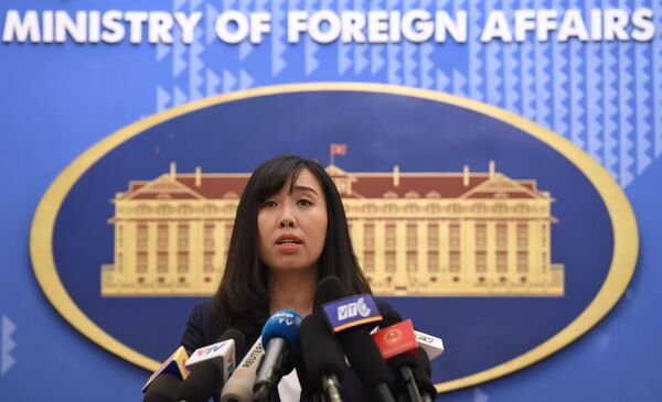 لي تهي تهو هانغ، المتحدثة الرسمية باسم وزارة الخارجية الفيتنامية، فيتنام 3  أغسطس 2017 - سبوتنيك عربي
