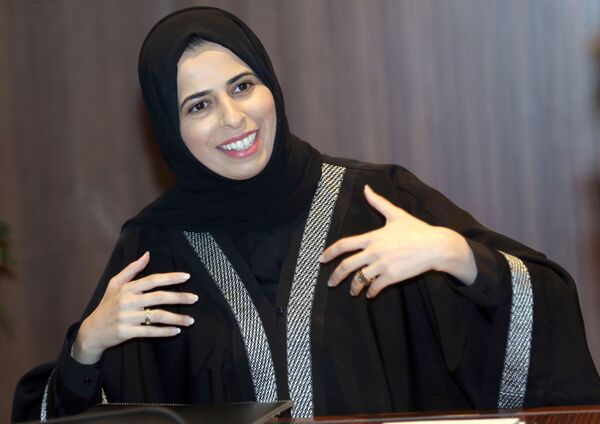 لولوة رشيد الخاطر، المتحدثة الرسمية باسم وزارة الخارجية القطرية، الدوحة 14  فبراير 2018 - سبوتنيك عربي