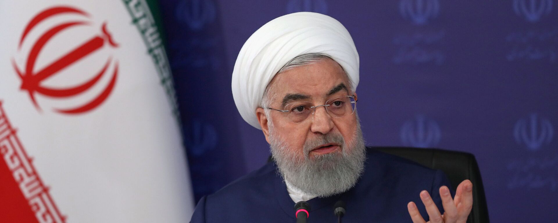  الرئيس الإيراني حسن روحاني، طهران، إيران 3 مايو 2020 - سبوتنيك عربي, 1920, 08.05.2022
