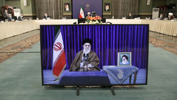  الرئيس الإيراني حسن روحاني، طهران، إيران 10 مايو 2020 - سبوتنيك عربي