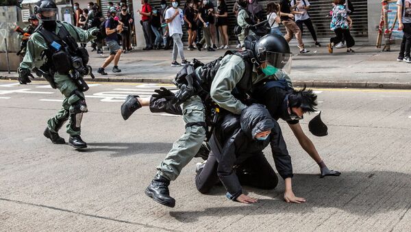 عودة الاحتجاجات والاشتباكات في هونغ كونغ، 24 مايو 2020  - سبوتنيك عربي