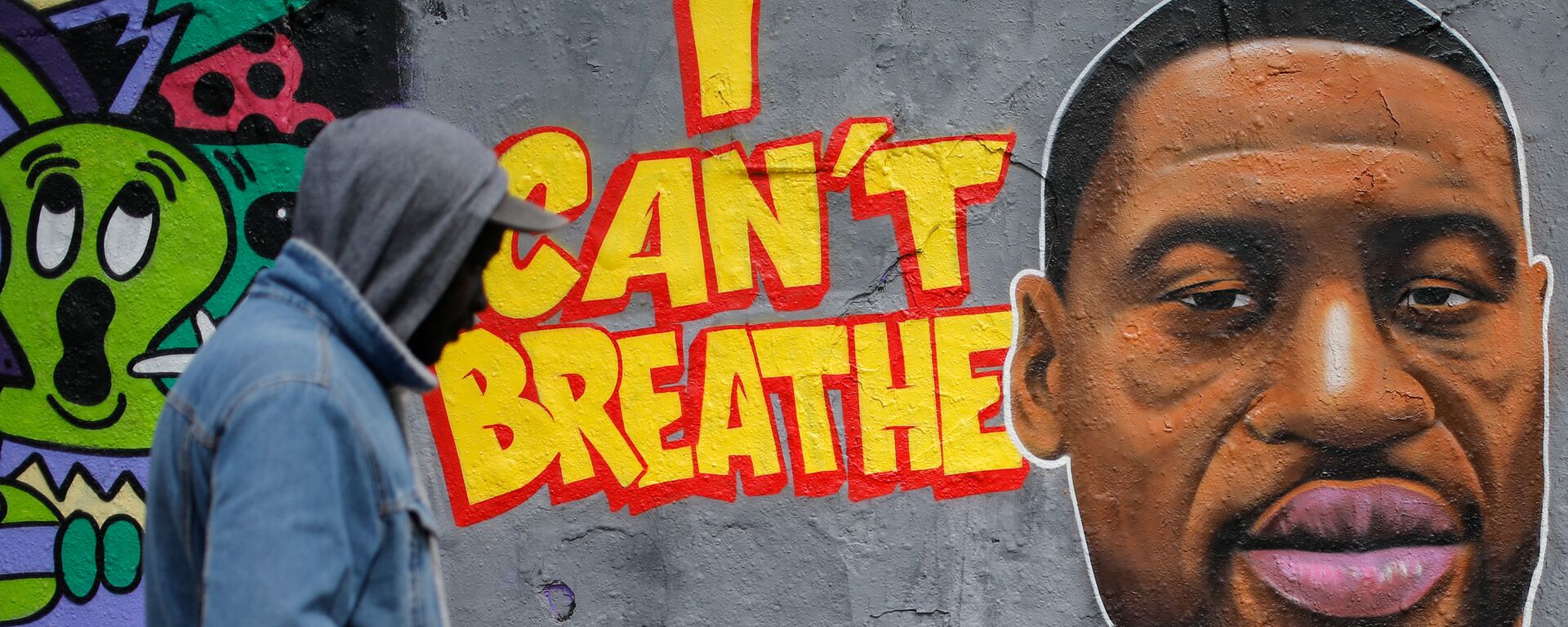  جدارية المواطن الأمريكي من أصول أفريقية، جورج فلويد، في برلين، ألمانيا 30 مايو 2020 - سبوتنيك عربي, 1920, 23.05.2021