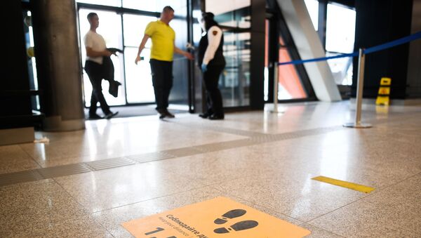 عودة عمل مطار شيريميتيفو في موسكو، مع الحفاظ على الإجراءات الوقائية لمنع انتشار «كورونا»، روسيا 6 يونيو 2020 - سبوتنيك عربي