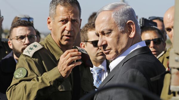 رئيس الوزراء الإسرائيلي بنياين نتنياهو ورئيس هيئة الأركان الإسرائيلية أفيف كوخافي - سبوتنيك عربي