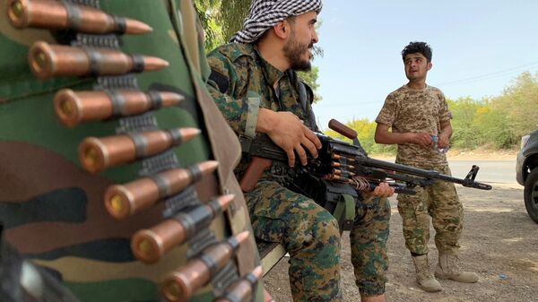 القوات الموالية لحكومة الوفاق الليبية (بقيادة فايز السراج)، طرابلس، ليبيا يونيو 2020 - سبوتنيك عربي