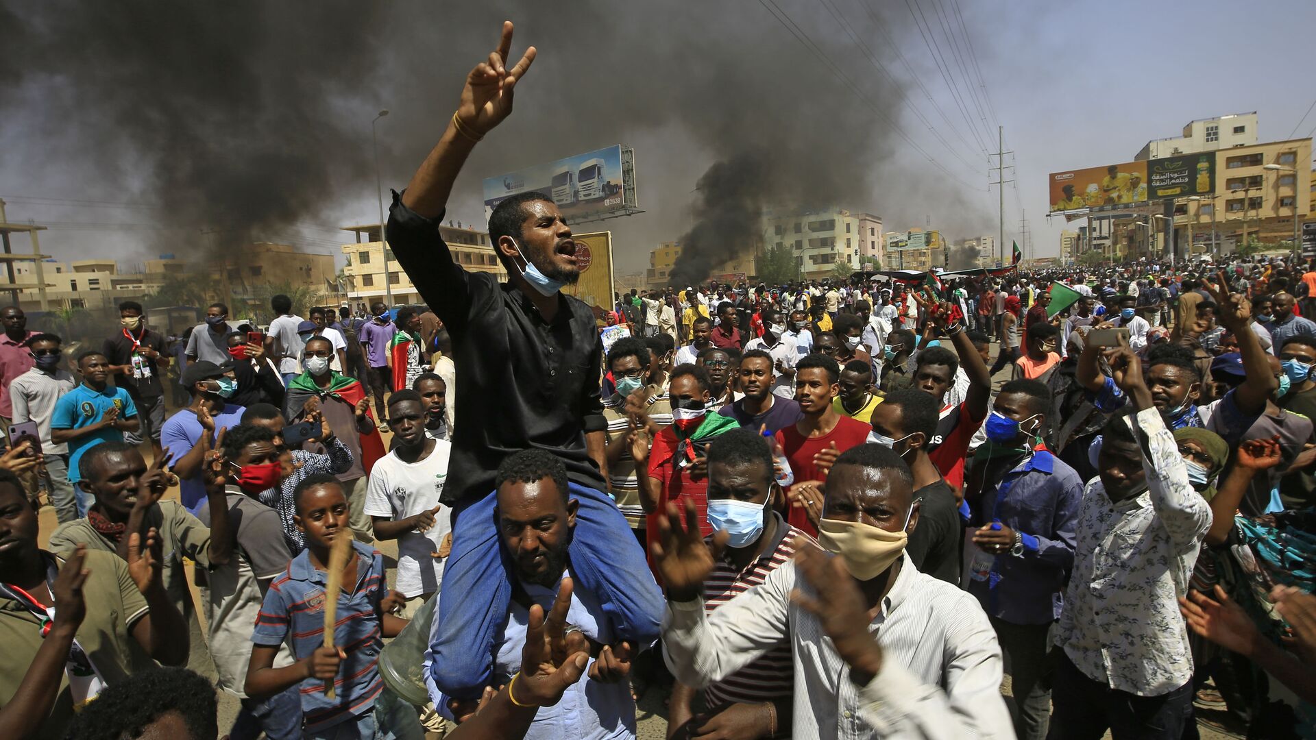 مظاهرات واسعة النطاق في الخرطوم، يطالب فيها المواطنون بالإصلاح، السودان 30 يونيو 2020 - سبوتنيك عربي, 1920, 30.10.2021