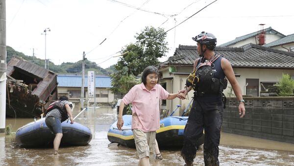 فيضانات في جزيرة كيوشو  في اليابان  - سبوتنيك عربي